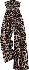 Women's Stylish Leopard Print Loose Jumpsuit