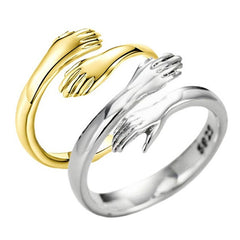 Alloy Simple Hands Hug Ring