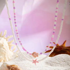 Coastal Charm Layered Beaded Necklace Set for Women