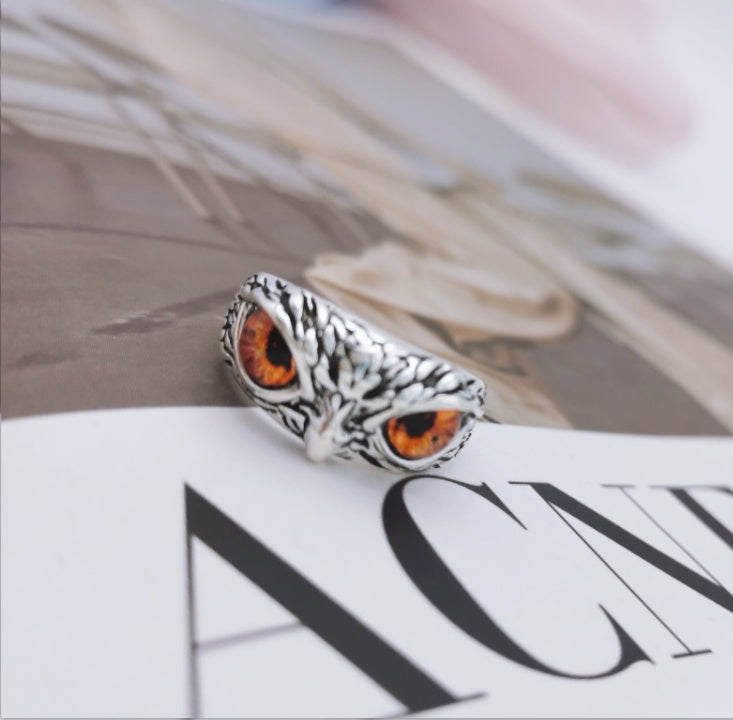 Fashion Vintage Demon Eye Owl Ring For Women