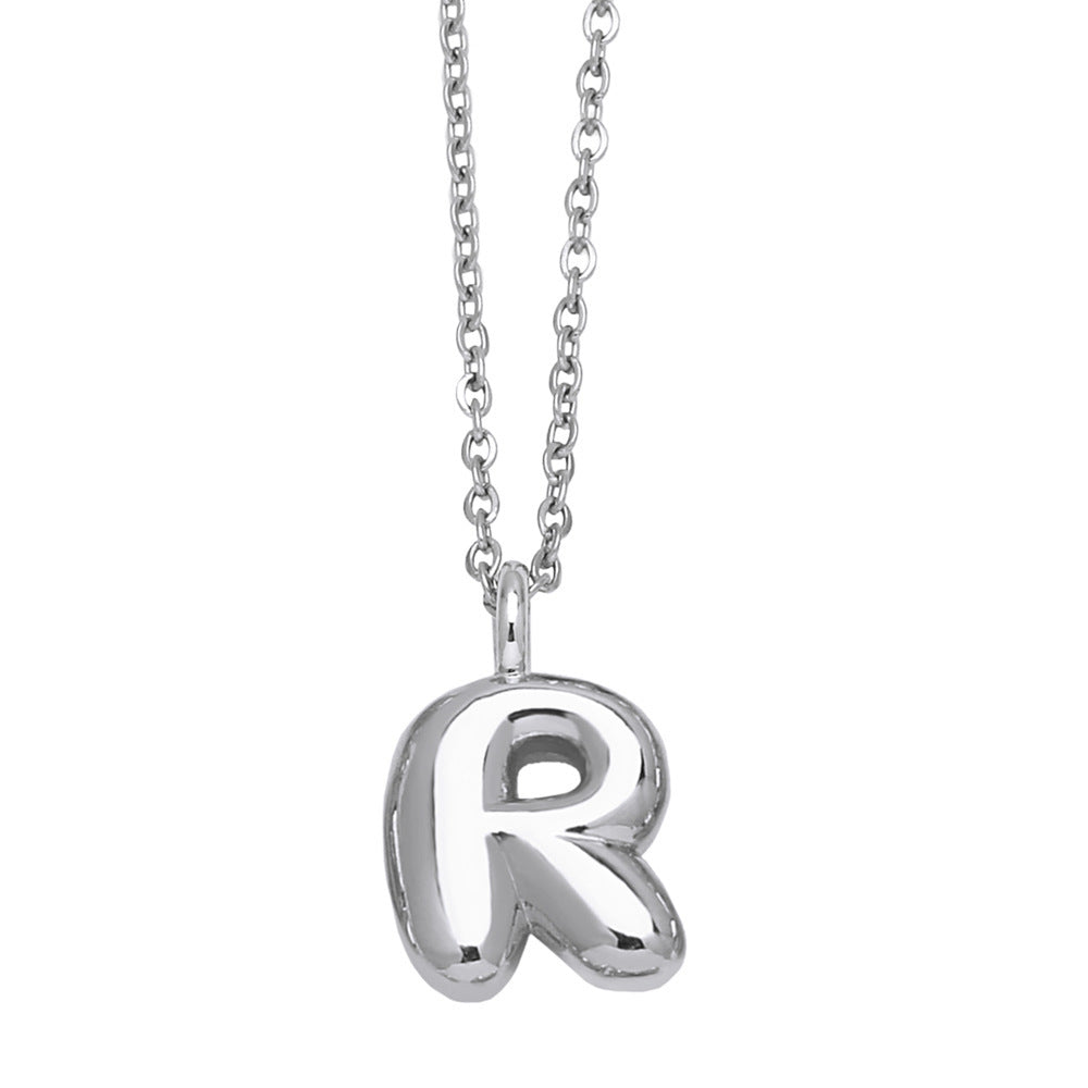 Copper Plated Gold English Letters Pendant Necklace