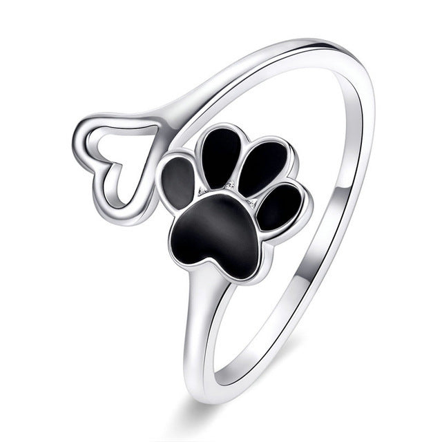 Sterling Cute Pet Paw Ring