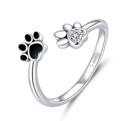 Sterling Cute Pet Paw Ring