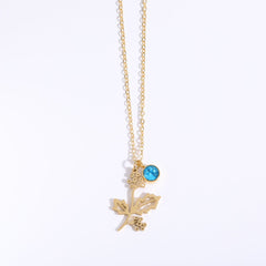 Women's Fashion Vintage December Flower Pendant Necklace