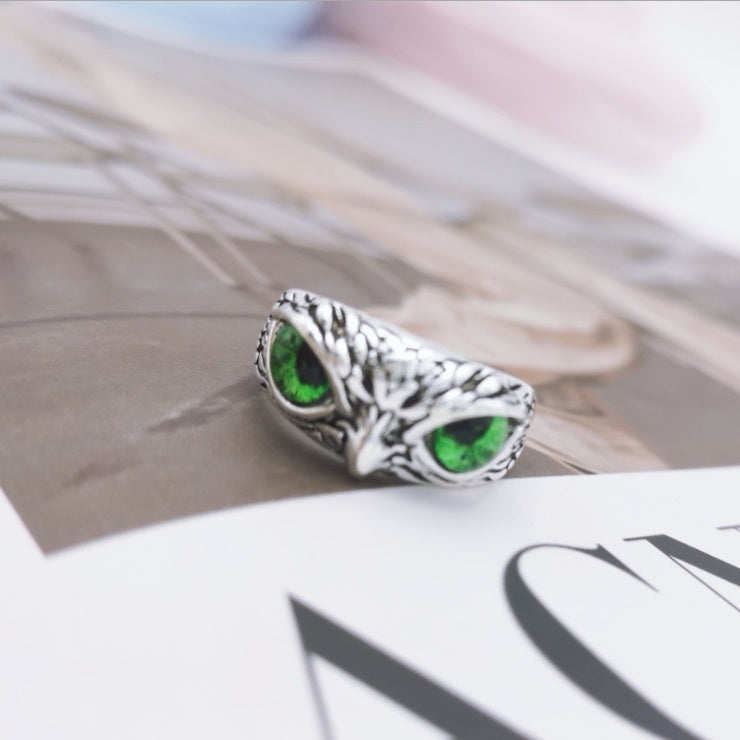 Fashion Vintage Demon Eye Owl Ring For Women