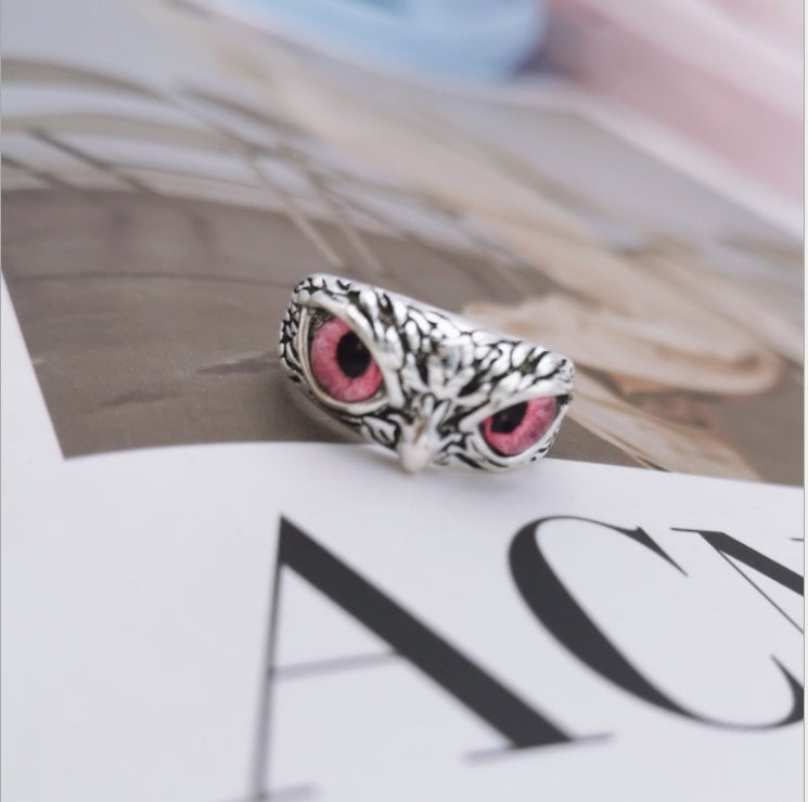 Fashion Vintage Demon Eye Owl Ring For Women