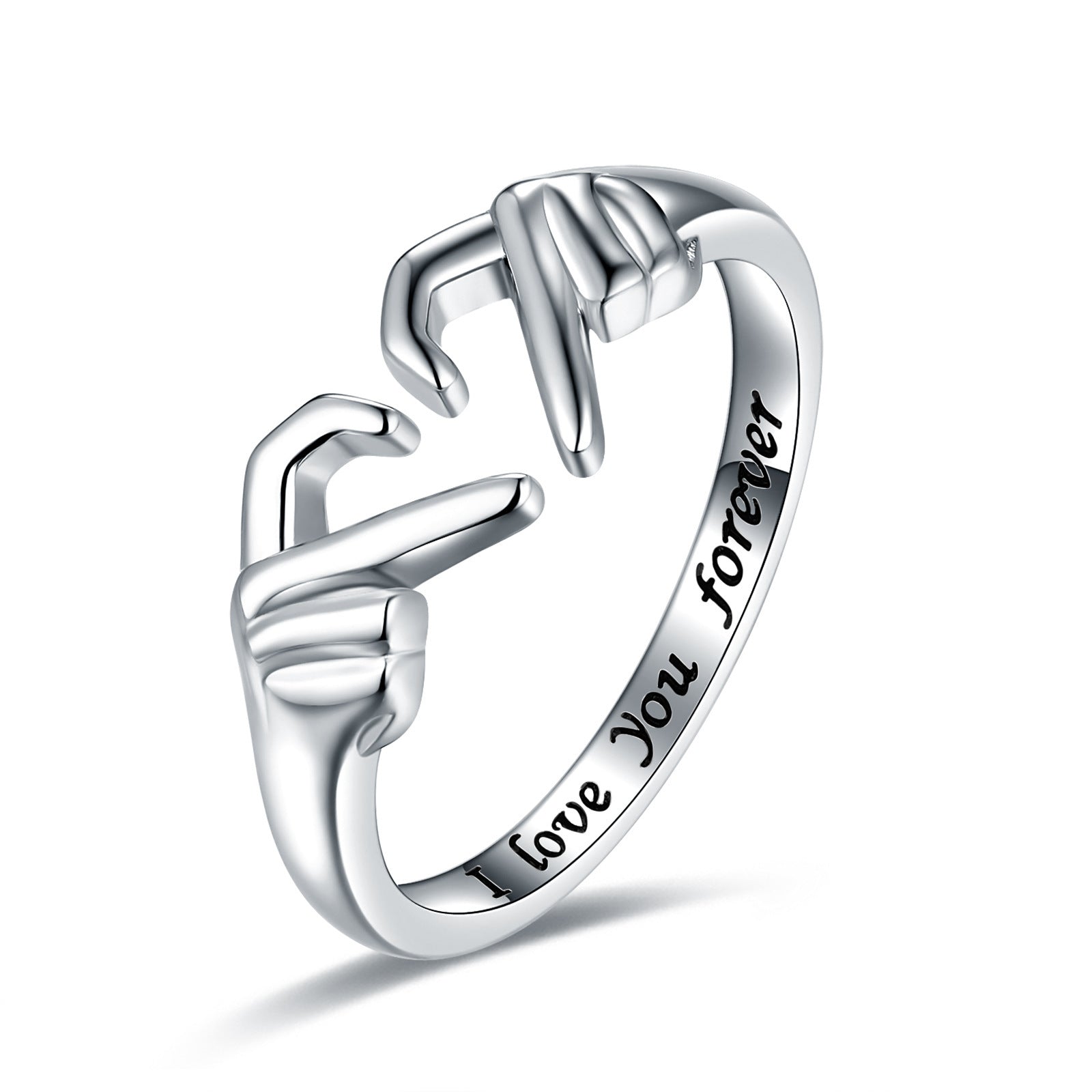 Romantic Heart Hand Hug Fashion Ring For Women