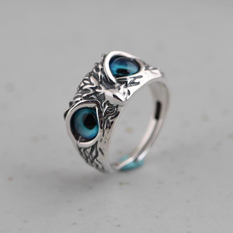 Fashion Vintage Demon Eye Owl Ring For Women