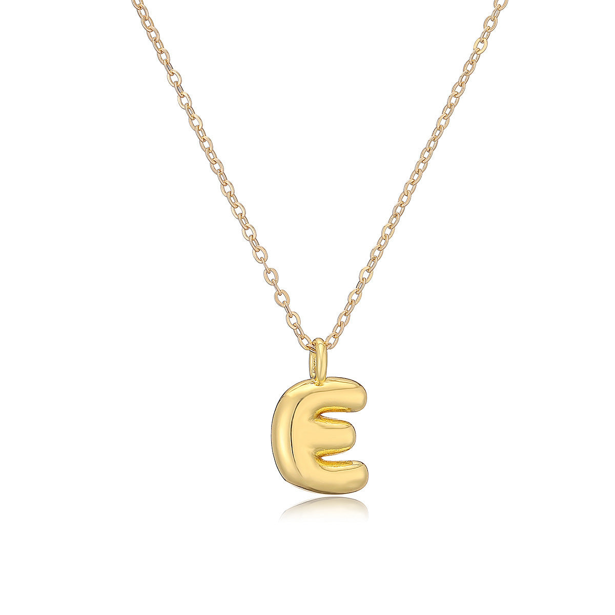 Copper Plated Gold English Letters Pendant Necklace