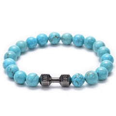 Volcanic Rock Turquoise Tigereye Beaded Bracelet