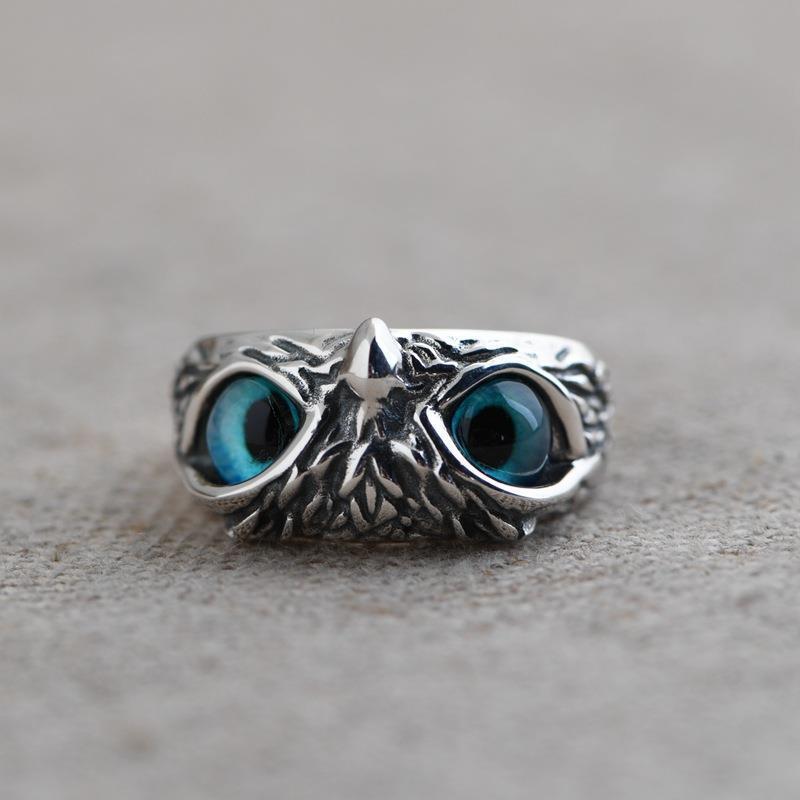 Fashion Vintage Demon Eye Owl Ring For Women